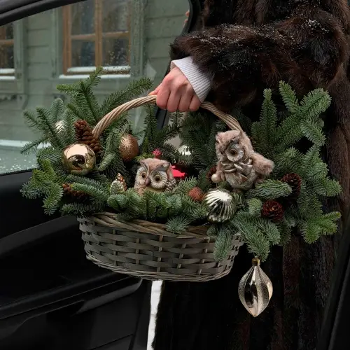 Новогодняя композиция "Совушки"