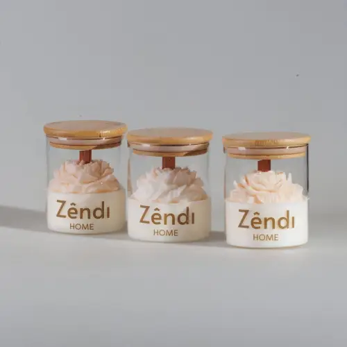 Свеча "Пион в стекле" в ассортименте